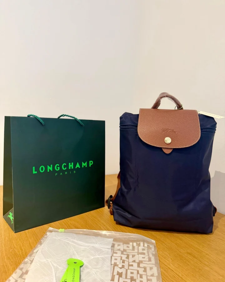 Longchamp Le Pliage Backpack Navy Blue | Foldable Nylon Travel & Everyday Daypack | Classic Dark Blue Navy